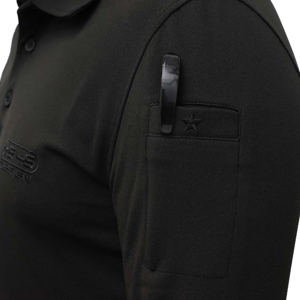 Рубашка-поло с длинным рукавом 5.45 DESIGN Black