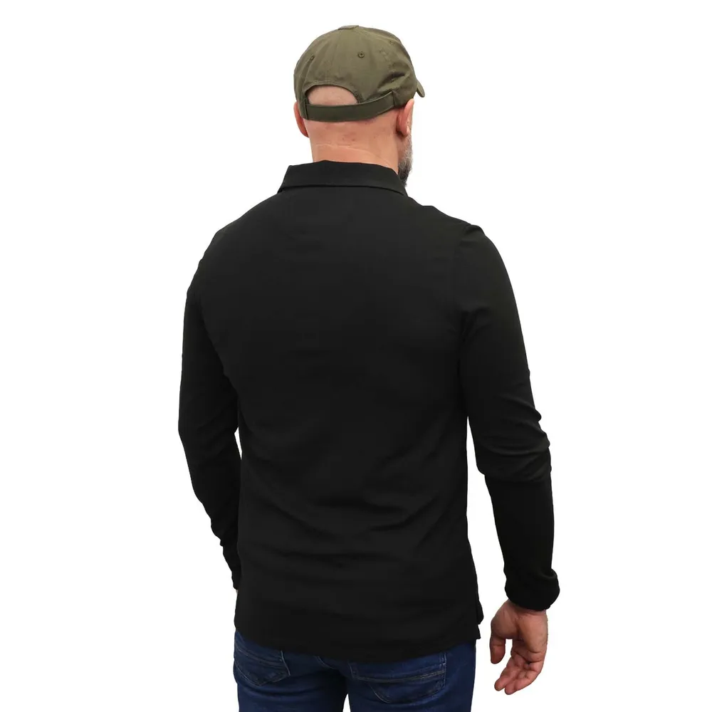 Рубашка-поло с длинным рукавом 5.45 DESIGN Black