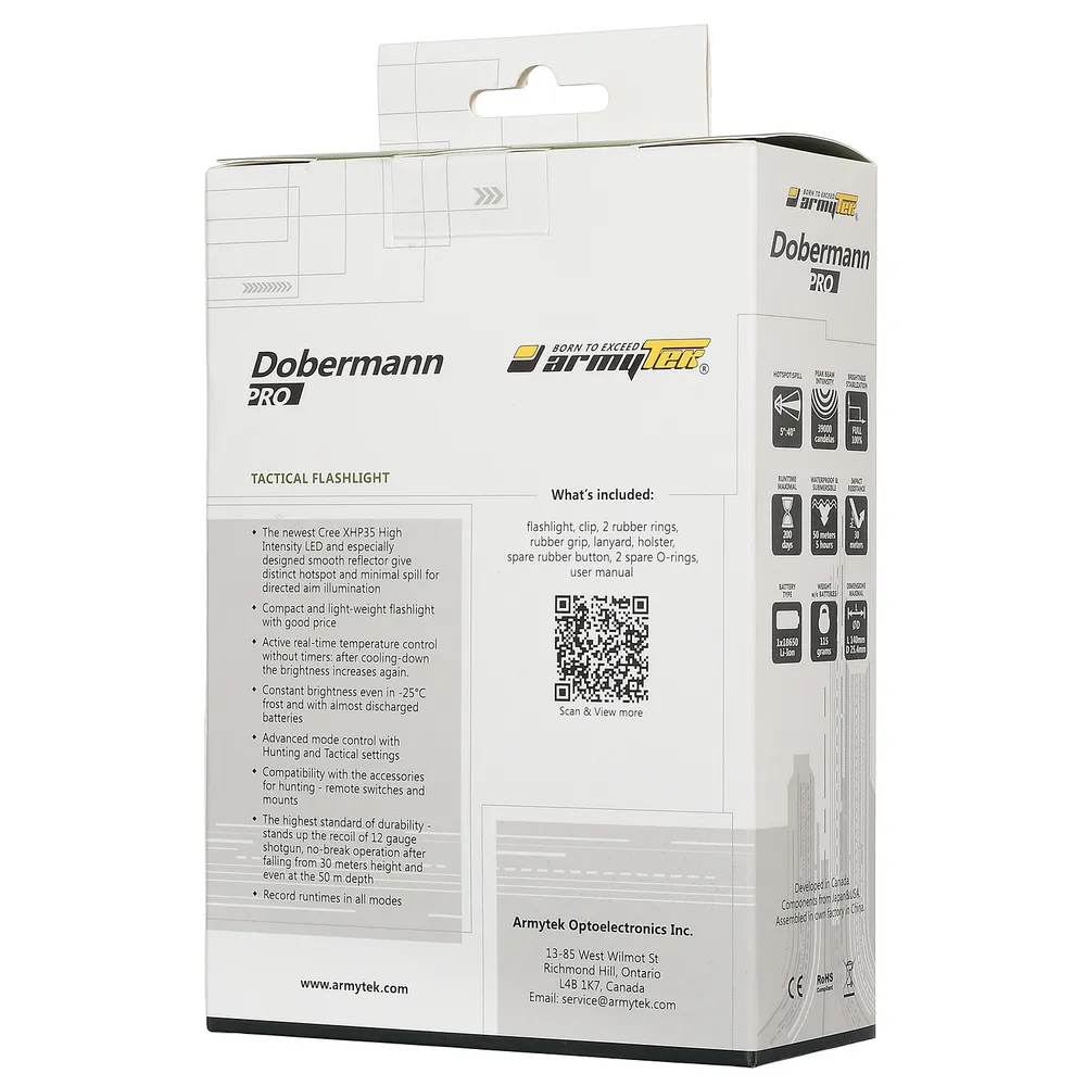 Тактический фонарь Dobermann Pro Armytek