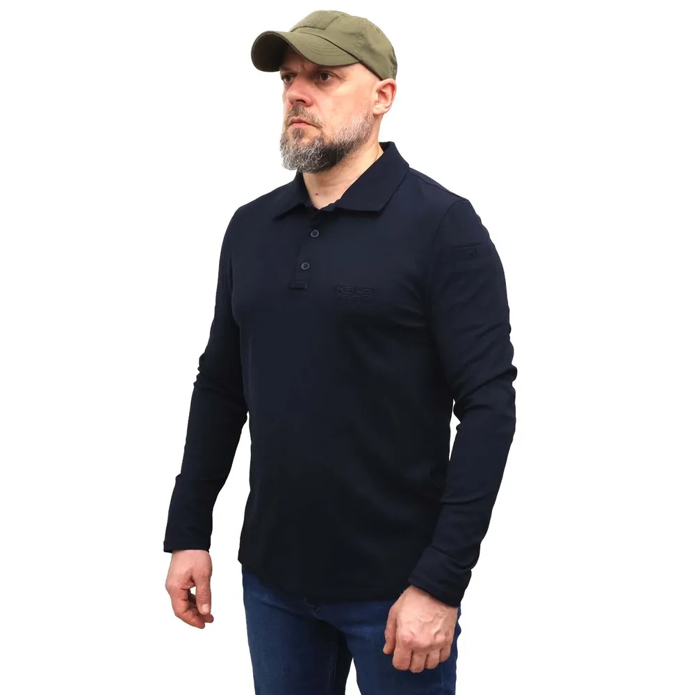 Рубашка-поло с длинным рукавом 5.45 DESIGN Navy