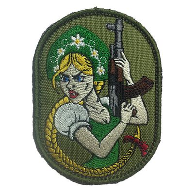 Шеврон "ДЕВУШКА В КОКОШНИКЕ" | Военторг ALLMULTICAM 