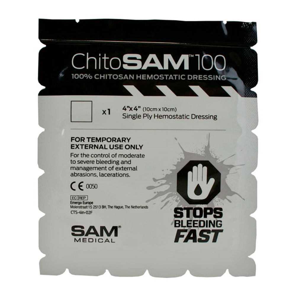 Кровоостанавливающая салфетка 10 х 10 см Chito-SAM