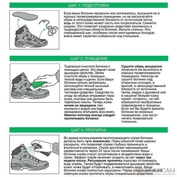 Уход за обувью Lowa